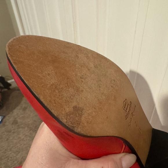 Vero Cuoio Vintage Italian Leather Western Red Heeled Boots fire flame detail - Picture 12 of 13